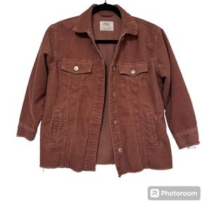 Zara kids corduroy orange jacket